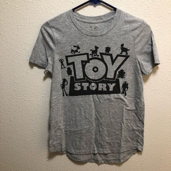 Toy Story Gray Girls Short Sleeve T-shirt Size Large - Picture 1 of 3